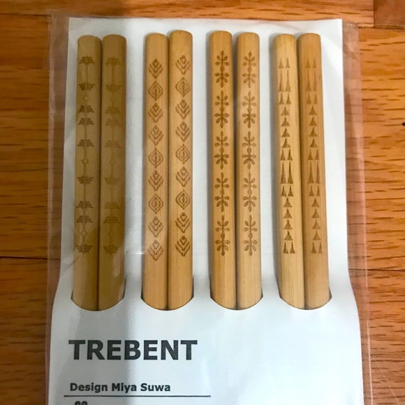 Wooden Chopsticks set of 4 - Picture 2 of 2